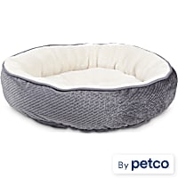 EveryYay Snooze Fest Grey Textured Round Cat Bed
