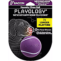 Playology Squeaky Bacon Scent Chew Ball Dog Toy