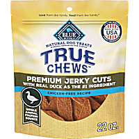 Blue Buffalo True Chews Premium Jerky Cuts with Real Duck & Chicken Free Recipe Natural Dog Treats