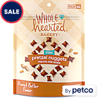 WholeHearted Tasty Snacks Peanut Butter Flavor Pretzel Nuggets Treats for Dogs