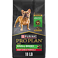 Purina Pro Plan Shredded Blend Beef and Rice Formula with Guaranteed Live Probiotics Small Breed Dry Dog Food