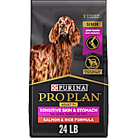 Purina Pro Plan Sensitive Skin & Stomach Formula Senior Adult 7+ Salmon & Rice Dry Dog Food