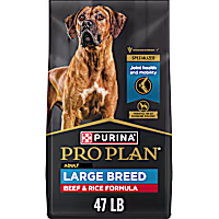 Purina Pro Plan Specialized Beef and Rice Formula Large Breed Dry High Protein Food With Probiotics for Dogs
