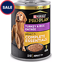 Purina Pro Plan 7 Plus Turkey and Rice Entree Classic for Senior Adult Wet Dog Food