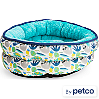 EveryYay Snooze Fest Jungle-Print Donut Ferret Bed