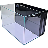 Lifegard Aquatics 4.14 Gallon Low Iron Ultra Clear Aquarium Tank with Built in Back Filter
