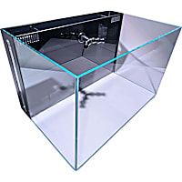 Lifegard Aquatics 24.09 Gallon Low Iron Ultra Clear Aquarium Tank with Built in Back Filter