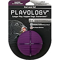Playology Dual Layer Bacon Ball Dog Toy