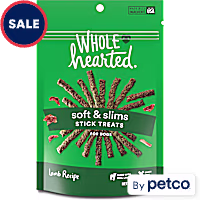 WholeHearted Grain Free Soft and Chewy Lamb Recipe Dog Stick Treats