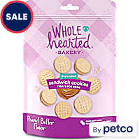 WholeHearted Tasty Snacks Peanut Butter Cookie Sandwiches for Dogs