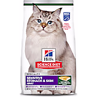Hill's Science Diet Adult Sensitive Stomach & Skin Pollock Meal & Barley Recipe Dry Cat Food