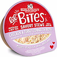 Stella & Chewy's Lil Bites Chicken & Turkey Dinner in Broth Savory Dog Stews for Small Breeds