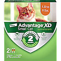 Advantage XD 2-Topical Doses, 2-Months of Protection Per Dose Flea Prevention & Treatment For Small Cats 1.8-9 lbs.