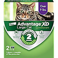 Advantage XD 2-Topical Doses, 2-Months of Protection Per Dose Flea Prevention & Treatment For Large Cats over 9 lbs.