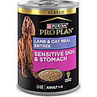 Purina Pro Plan Sensitive Skin and Stomach Lamb and Oat Meal Entree Classic Wet Dog Food Pate