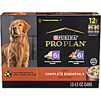Purina Pro Plan Complete Essentials High Protein with Real Turkey or Lamb Adult Wet Dog Food Variety Pack