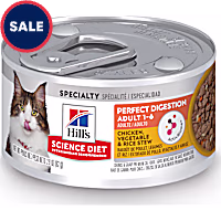 Hill's Science Diet Adult Perfect Digestion Chicken, Vegetable & Rice Stew Canned Cat Food