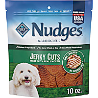 Blue Buffalo Nudges Made in the USA with Natural Ingredients, Chicken Jerky Cuts Dog Treats