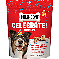 Milk-Bone Small Birthday Cake Artificially Flavored Biscuits Dog Treats
