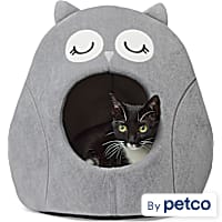 EveryYay Gray Owl Hooded Cat Bed