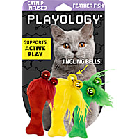 Playology Feather Fish Cat Toy