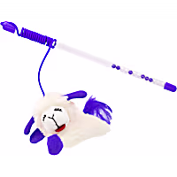 Multipet International Purple Lamb Chop 8" Cat Teaser Toy