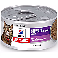 Hill's Science Diet Adult Sensitive Stomach & Sensitive Skin Duck & Vegetable Entree Wet Cat Food