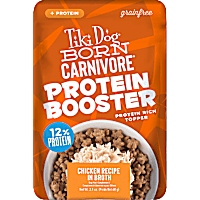 Tiki Dog Born Carnivore Protein Booster Topper Chicken Recipe in Broth Dog Food Topper