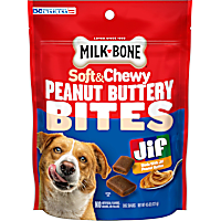 Milk-Bone Peanut Buttery Bites with Jif Peanut Butter Soft Dog Treats