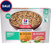 Hill's Science Diet Perfect Weight Pouch Chicken & Salmon Stew Wet Cat Food Variety Pack