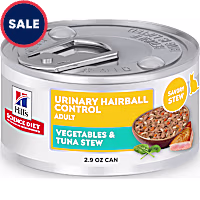Hill's Science Diet Adult Urinary Hairball Control Vegetable & Tuna Stew Wet Cat Food
