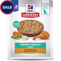 Hill's Science Diet Adult Perfect Weight Vegetables and Chicken Stew Wet Cat Food