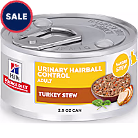Hill's Science Diet Adult Urinary Hairball Control Turkey & Vegetable Stew Wet Cat Food