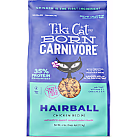 Tiki Cat Born Carnivore Hairball Control, Chicken, Dry Cat Food
