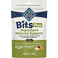 Blue Buffalo Soft & Chewy Chicken, Pumpkin Morsels Bits Plus Digestion & Immune Support Daily Benefit Dog Treats