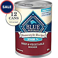 Blue Buffalo Homestyle Recipe Beef Dinner with Garden Vegetables Senior Wet Dog Food