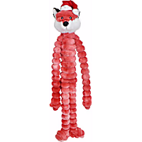 Multipet International Crimpy Cuddler Fox with a Santa Hat Dog Toy