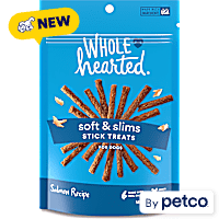 WholeHearted Grain Free Soft and Chewy Salmon Recipe Dog Treat Sticks