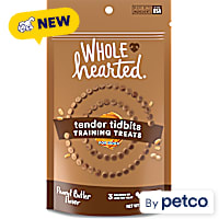 WholeHearted Grain-Free Tender Tidbits Peanut Butter Flavor Training Treats for Dogs