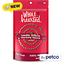 WholeHearted Grain-Free Tender Tidbits Beef Recipe Training Treats for Dogs