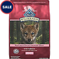 Blue Buffalo Wilderness Salmon Recipe High-Protein Natural Dry Food for Puppies