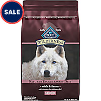 Blue Buffalo Wilderness Salmon Recipe High-Protein Natural Dry Food for Senior Dogs