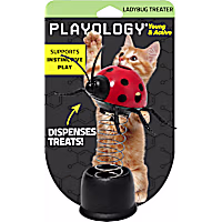 Playology Pop-Up Ladybug Treater Cat Toy Treat Dispenser