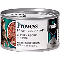 Nulo Prowess Bright Beginnings for Kittens Chicken Shreds in Broth Cat Food