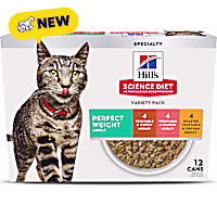 Hill's Science Diet Chicken, Turkey & Salmon Medleys Adult Perfect Weight Wet Cat Food Variety Pack