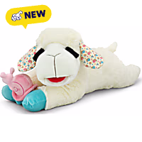 Multipet International Lamb Chop Jumbo Holding a Snail Dog Toy