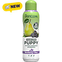 TropiClean Tearless Puppy Shampoo, 3x Long-Lasting Blackberry Pear Scent, Hypoallergenic Dog Shampoo