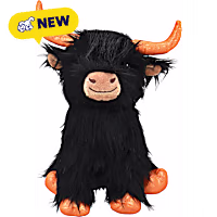 Multipet International Jumbo Highland Cow with Shiny Orange Horns for Dogs