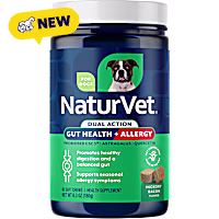 NaturVet Hickory Bacon Flavor Gut Health + Allergy Dual Action Supplement for Dogs