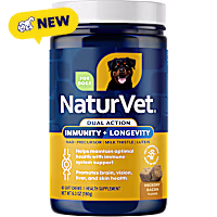 NaturVet Hickory Bacon Flavor Immunity + Longevity Dual Action Supplement for Dogs